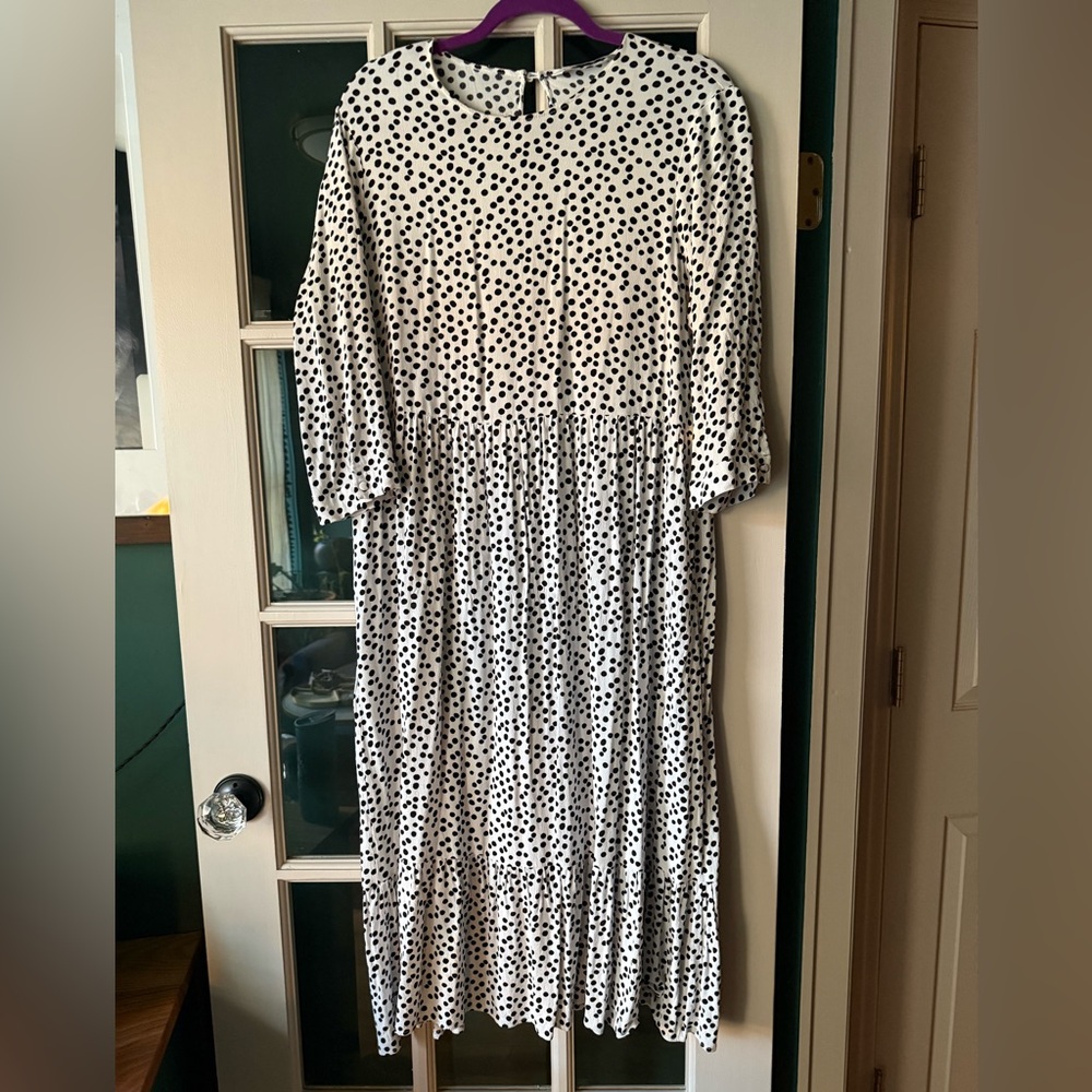 Viral Zara Black and White Polka Dot Dress - Picture 3 of 6